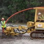 Photo of underground construction for high speed internet.