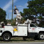 Aerial construction of fiber cabling